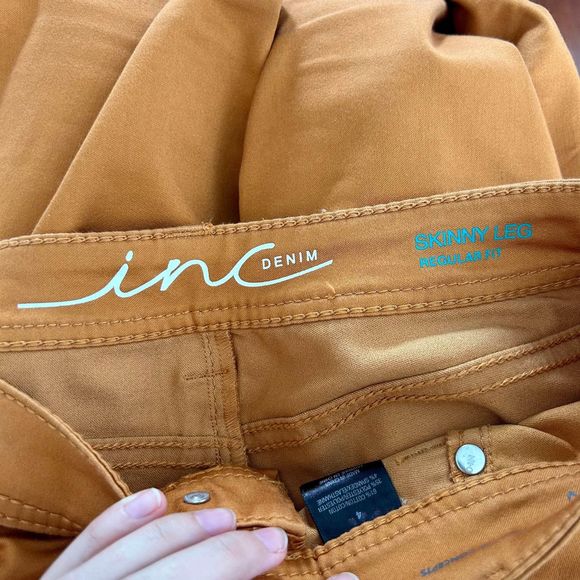 INC International Concepts copper jeans/jeggings/pants 4 S - Picture 3 of 4